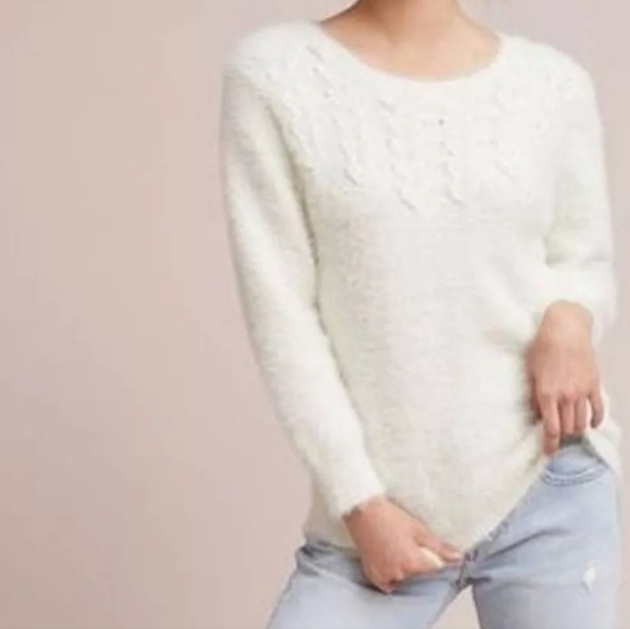 Anthropologie Aubade Rosie Neira fuzzy sweater pullover M - Picture 6 of 7